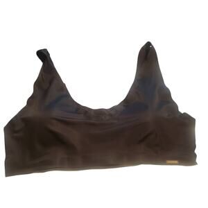 Danskin Black Sports Bra Size XL Removal Pads Seamless Comfortable B/C Cup